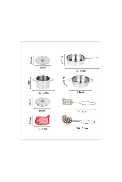 Vardem Toy 11 Piece Steel Cookware Pan Set