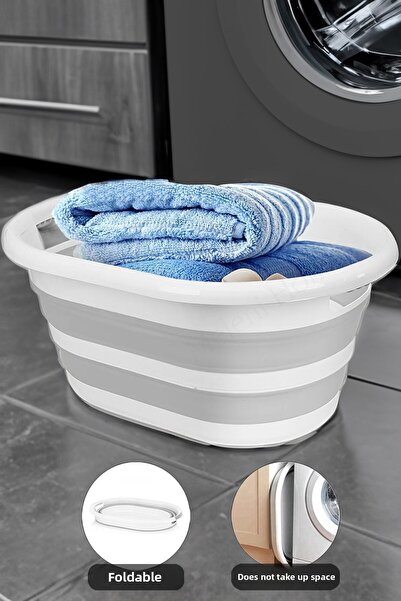 Meleni Home Αναδιπλούμενο καλάθι πλυντηρίων ρούχων από σιλικόνη - Vip Accordi...