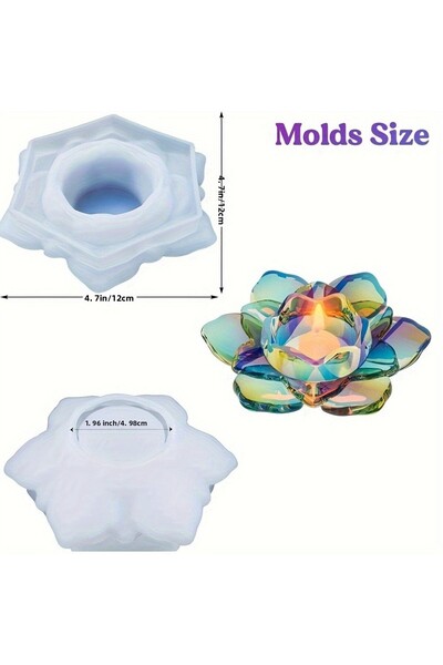 Choice قوالب الزهور، حاملات الشموع، قوالب الراتنج، حاملات الشموع على شكل زهرة...