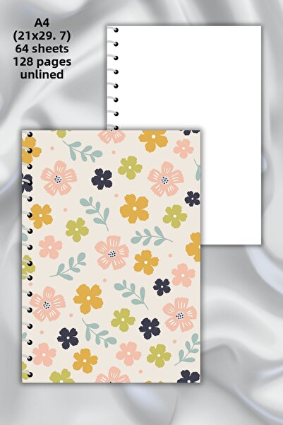 daily notebook دفتر ملاحظات مدرسي غير مبطن مقاس A4 - 64 ورقة (21x29,7 سم)