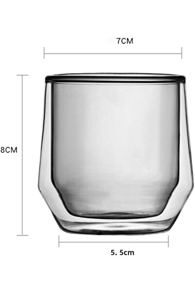 MIBRU COFFEE VACCUM GLASS CUP 170ML GRAY