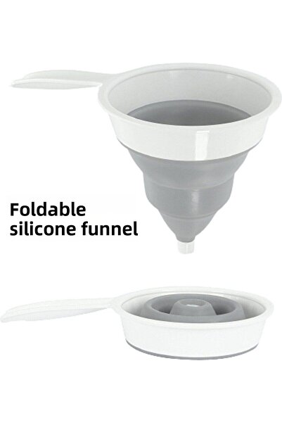 BİODATA قمع أكورديون سيليكون قابل للطي