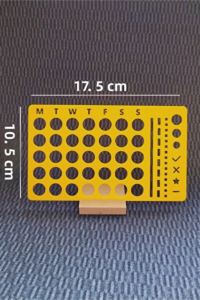 Karmelom Studio Minimal Weekly Drawing Template Ruler - Habit and Goal Calendar