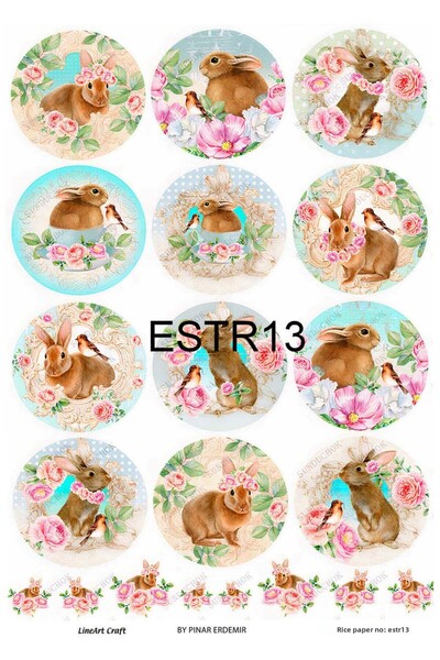 LİNEART Lineart Brass Decopage Paper 29X42 No:Estr13