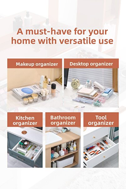 Evlinya 22 Pieces Jewelry Makeup Cabinet-Drawer Organizer Organizer