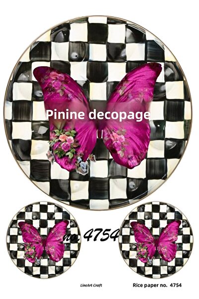 LİNEART ورق ديكوباج نحاسي Lineart 29X42 رقم: L4754