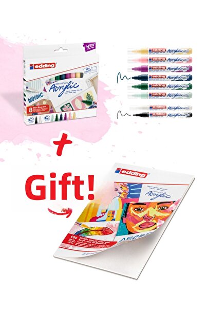 Edding Acrylic Set + Acrylic Notebook Gift