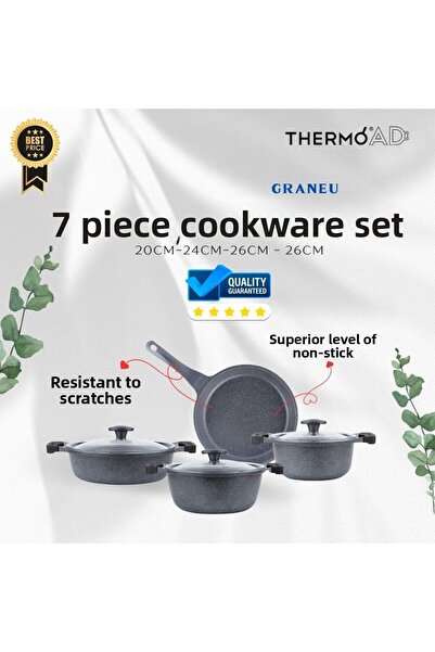 ThermoAD Aluminum Granite 7-Piece Set - Graneu Model, One Size Tad7Prgrangri