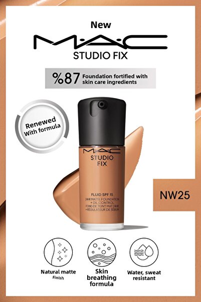 M.A.C Matte Foundation Lasting up to 24 Hours - Studio Fix Fluid Spf15 - Colo...