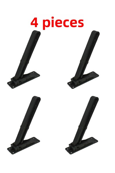 ÖZ İŞ MOBİLYA أرجل طاولة قابلة للطي من أهتبوت (أسود) 4 قطع