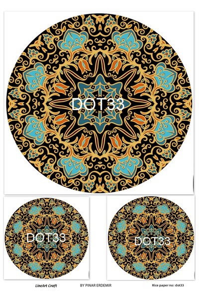 LİNEART ورق ديكوباج نحاسي - رقم: نقطة 33 29x42 سم