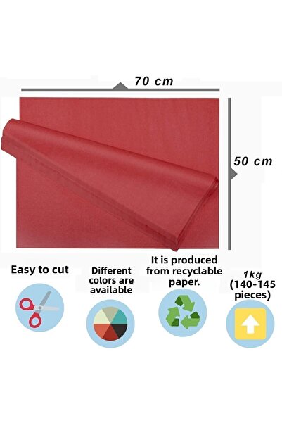 roco paper Red Pelur Paper 1kg 50x70 Cm - Economic Series - 130-135 Sheets
