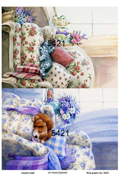 LİNEART نموذج 5421 قطة على المقعد - زخرفة نحاسية بنمط كلب، 30x42