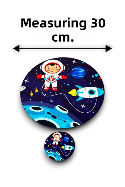 Karter İnovasyon Planets Puzzle, Wooden Solar System Puzzle, Mega Size Space Puzzle, Educational Puzzle