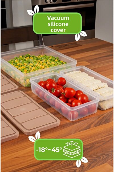 Elista Vacuum Silicone Lid Freezer Microwave Suitable Food Storage Container Set of 12