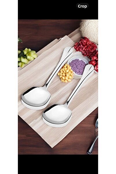 LeesHome 2 Pieces of Steel Serving Spoons - Presentation Spoons