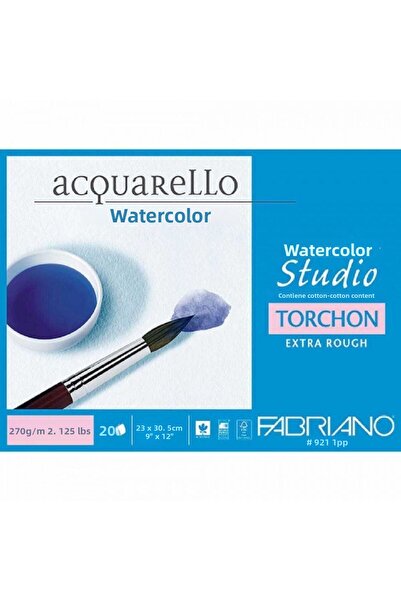 Fabriano Watercolour Torchon Extra Rough 270gr Water Color Block 20 Sheets 23...