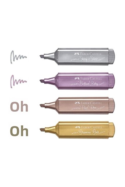 Faber Castell L هايلايتر 46 مجموعة معدنية من 4