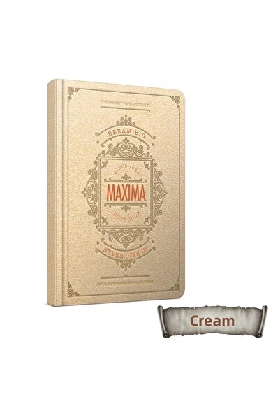 Gıpta Leaf Maxima 13x21 120 Χωρίς γραμμή Σημειωματάριο - Σχοινί ραμμένο, Σκληρό εξώφυλλο, Κρέμα