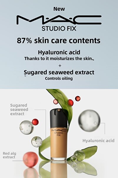 M.A.C Up to 24 Hours Lasting Matte Foundation - Studio Fix Fluid Spf15 - Color: Nc25 - 30ml