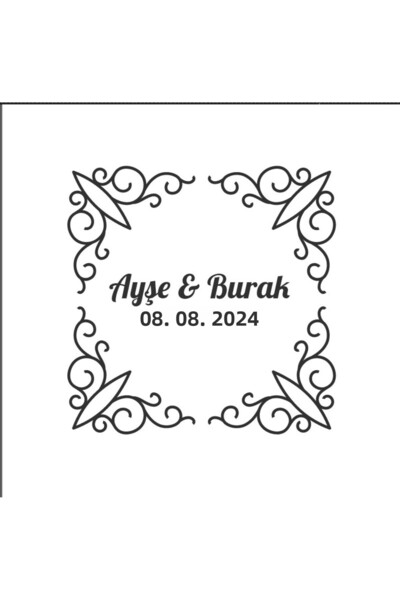 Reysa Tasarım ملصق بيضاوي على شكل طائر فواكه شتوية هينا خطوبة زفاف 3 × 3 سم ملصق مخصص / 50 قطعة ملصق