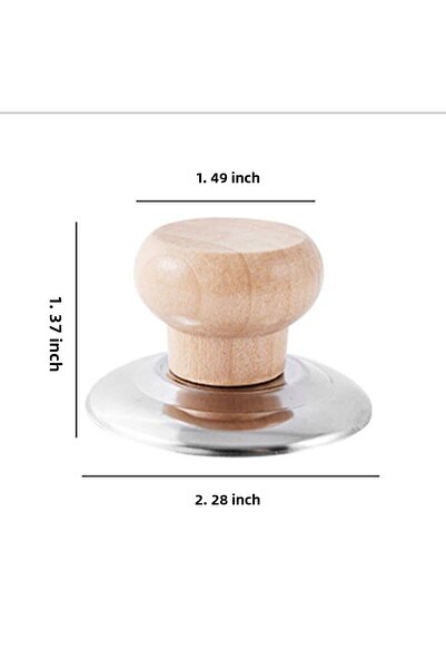 Choice 1 قطعة غطاء غطاء 1 قطعة مقبض غطاء من الخشب الصلب وعاء من الفولاذ المقا...