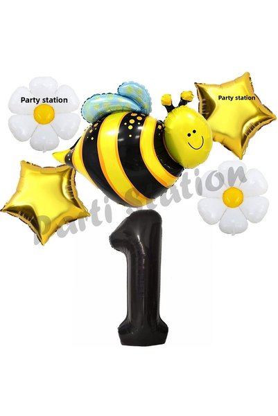 Parti Station مجموعة بالونات عيد الميلاد من Bee Bee and Daisy Concept بعمر سن...