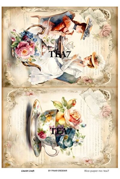 LİNEART ورق ديكوباج نحاسي - TEA07، 29x42 سم