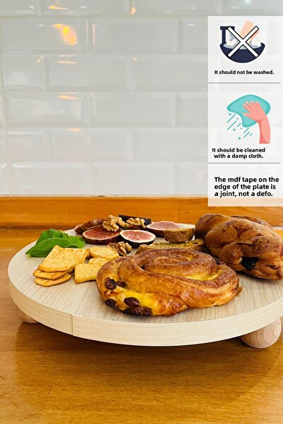 justwood 3-piece Mdf Plate Large Presentation Set with Beech Legs