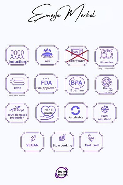 emaye market 40cmEnamel DoughLegeni- Salad Dumplings and Vicious Mixing Bowl, Deep Plate