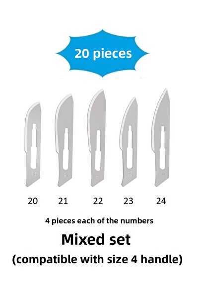 QBR Home Pack of 20 Mixed Wood Sculpture Carving Art Spare Blades (4Er Pcs No...