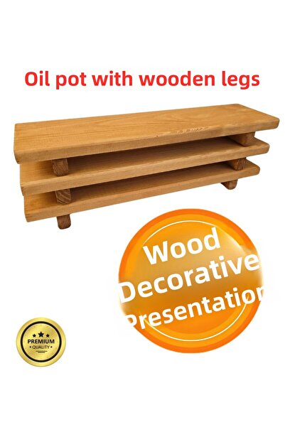 BERENKO وعاء الزيت، موزع الصابون، حامل العرض، منظم المطبخ والحمام الخشبي متعد...