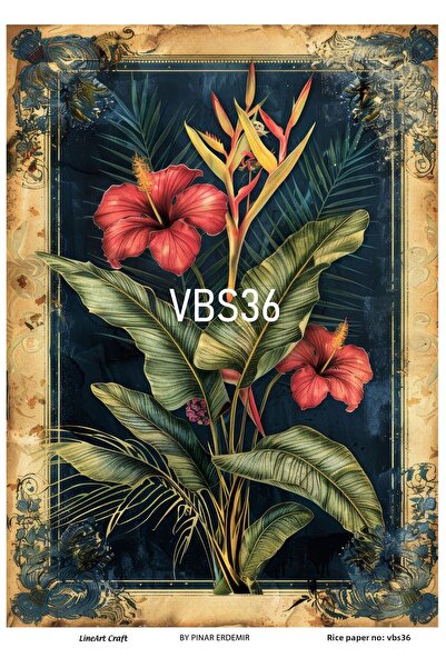 LİNEART ورق ديكوباج نحاسي رقم: VBS36 - 30X42 سم