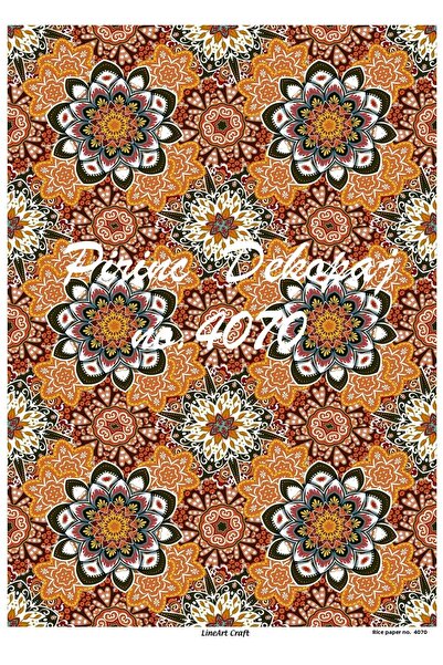 LİNEART Lineart Brass Decopage Paper 29X42 No:L4070