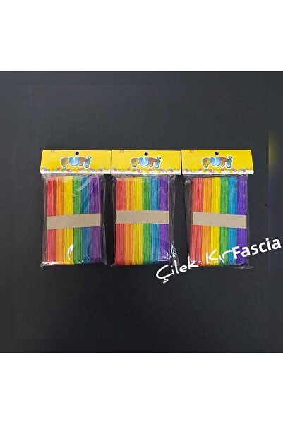 Generic Brand Tongue Stick Colorful Thick 50 Pieces 3 Packs
