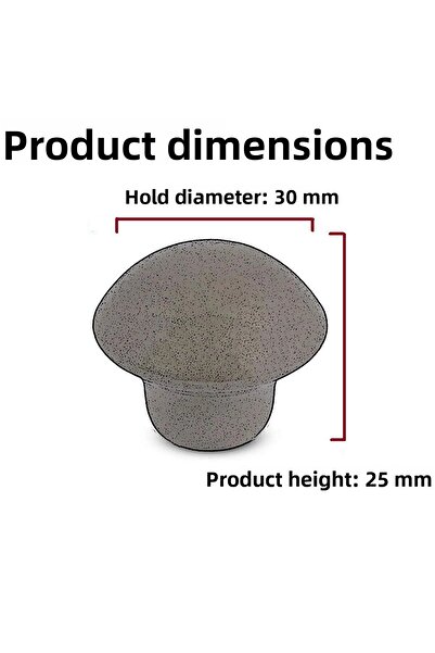 NUBLADO Mobilier Bucătărie Sertar Dulap Ușă Dulap Mâner Mâner Butoane Lemn de fag Ciupercă Buton Metal 10 Buc.