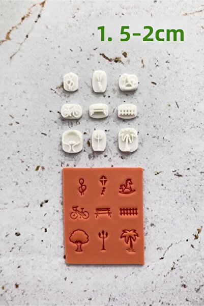 WE3D طقم ختم عجين سيراميك من طين البوليمر مقاس 1.5-2 سم