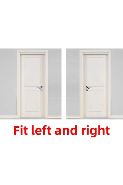 Badem10 ARMEX (1 SET) Mâner de ușă de cameră cu insignă pătrată, potrivit pentru dreapta și stânga, crom negru satinat