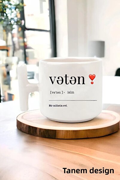 Tanem Tasarım Azerbaijan Designed Printed t Mug, Azerbaijani, Baku, Qarabağ, ...