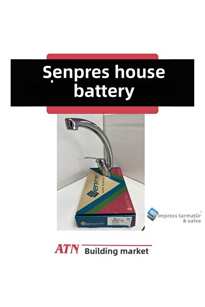 ŞENPRES صنبور مطبخ كروم من سينبريس - صنبور ذو أنبوب مرتفع (25/04)