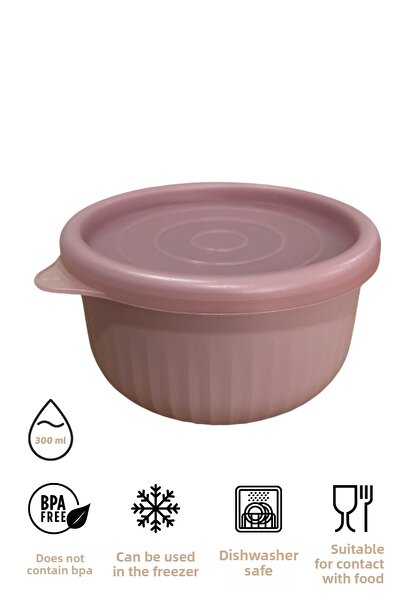 EVLE حاوية تخزين مفرغة من الهواء باللون الوردي سعة 0.30 لترًا من VipAhmet