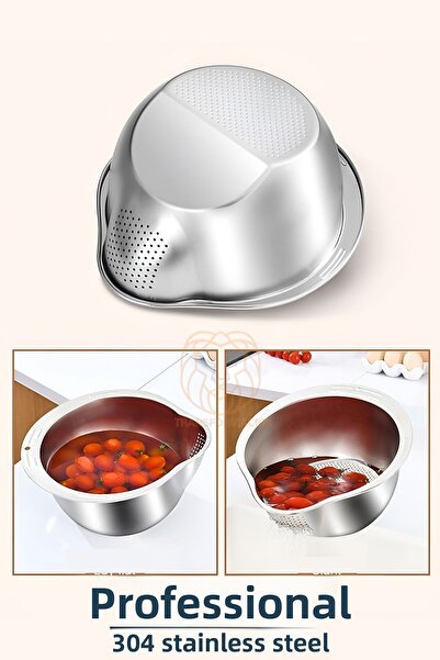 Transformacion Inox Rice Strainer - Pasta Salad Strainer 304 Steel 721080