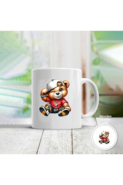 metafortoys Porcelain Mug Cup Gift Bear Hiphop