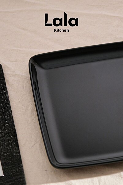 Lala Mutfak Gözde Square Serving Plate - Set of 3 (23 cm - Stylish, Durable, Food and Presentation Plate)