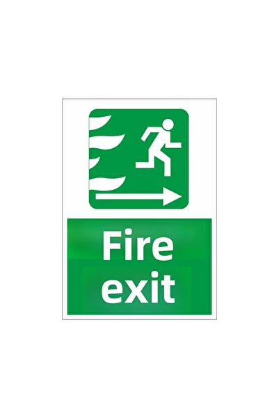 okularenkkat علامة تحذير سهم اليمين لمخرج الحريق