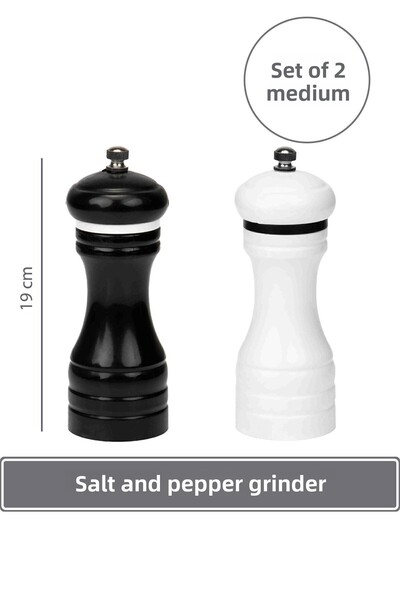 Sunplast Ceramic Salt & Pepper Mill - Set of 2 Medium