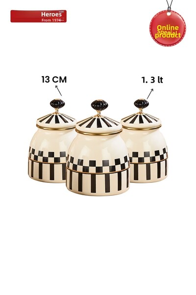 Kahramanlar Prime Cream 3-Piece Enamel Spice Bowl