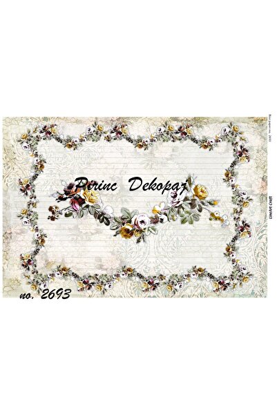 LİNEART ورق ديكوباج نحاسي Lineart رقم: L2693- 29x42 سم