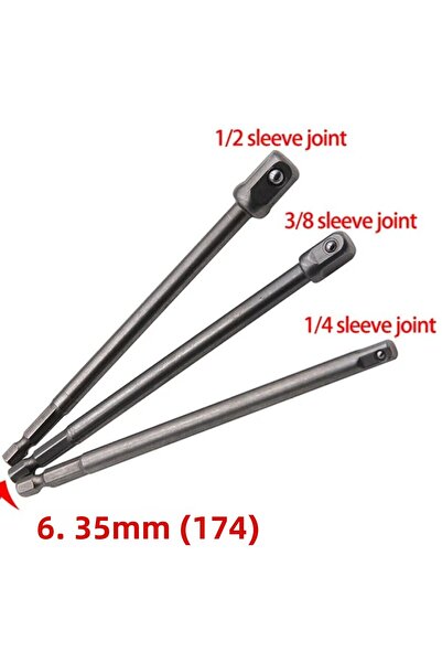 Choice مجموعة مكونة من 3 قطع مقاس 150 مم، 3 قطع محول 150 مم، برغي كهربائي، رأ...