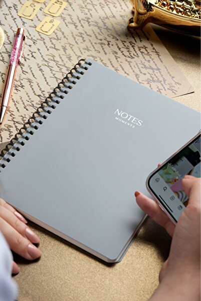 Victoria's Journals Силиконов спирален тефтер 80 гр. Слонова кост 18x25 см на...